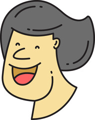 Man Face Avatar Comic Character Style
