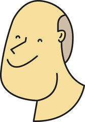 Bald Man Avatar Comic Character Style