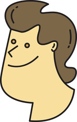 Man Face Avatar Comic Character Style

