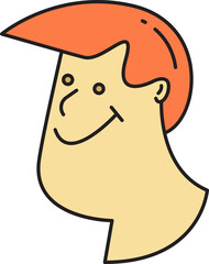 Man Face Avatar Comic Character Style
