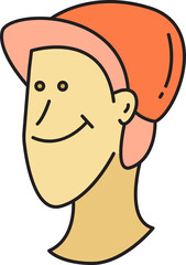 Man Face Avatar Comic Character Style
