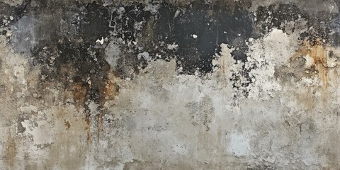 Fototapeta premium Weathered, aged, concrete wall, peeling paint.
