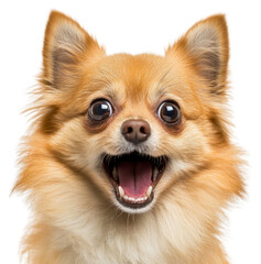 Obraz premium PNG Happy Pomeranian dog close-up