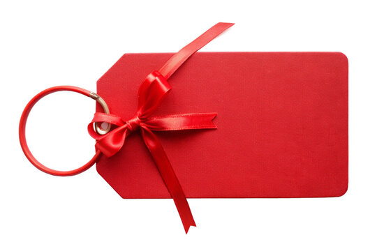 recommend clip art: red gift tag with ribbon