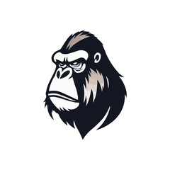 Gorilla head logo vector illustration. Gorilla mascot design