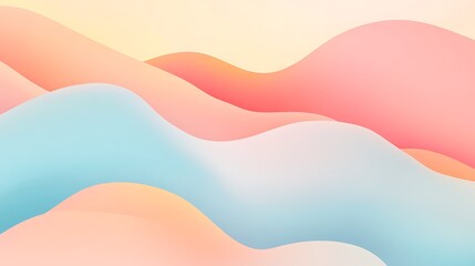 Abstract Pastel Background with Wavy Lines and Gradient Colors