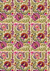 seamless beautiful wallpaper cards all over design floral leaf vintage ornament Victorian ethnic print paisley pattern geometric