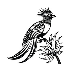 Obraz premium Elegant Silhouette Bird Logo: A Sleek and Timeless Vector Illustration for Modern Branding