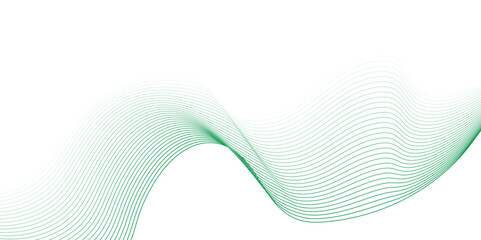 Abstract colorful green lines on a white background. Futuristic colorful blend wave lines on transparent background. Modern colorful flowing wave lines and glowing moving lines.  © Song Long