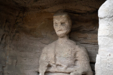 Fototapeta premium great stone buddhas in Yungang grottoes in Datong, China