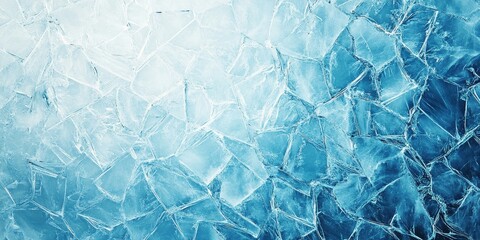 Obraz premium Cracked blue ice with light and dark tones.