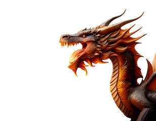 On PNG, a dragon breathing fire