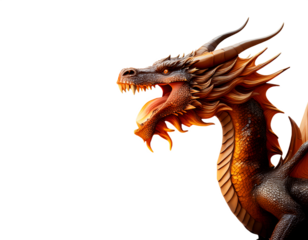 On PNG, a dragon breathing fire