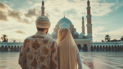 A Serene Moment at the Islamic Mosque