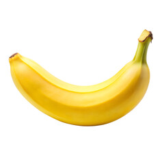a single banana isolated on transparent background