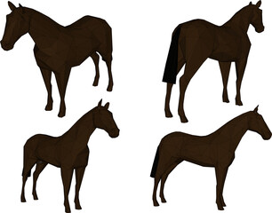 Vector sketch illustration of horse animal design