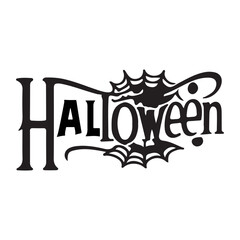halloween Text silhouette Vector Design
