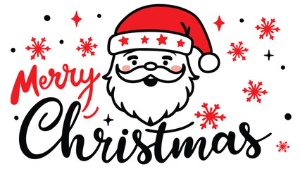 Merry Christmas Santa Claus card vector illustration for holiday Celebration greeting cards and New Year's design template