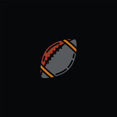 Original vector illustration. A contour icon. An American football ball.