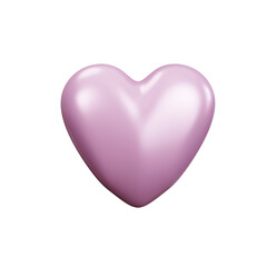 Red Heart Icon 3d Render Illustration isolated on transparent background. 