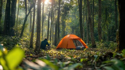 Serene Forest Escape: Camping Adventure in the Lush Wilderness