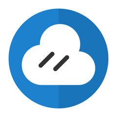 Cloud Circle Vector Icon Design