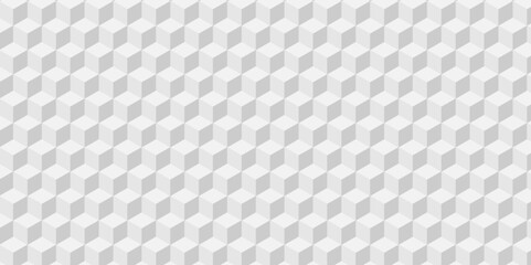 Minimal vector cube triangle geometric tile mosaic wall grid retro digital hexagon technology wallpaper background. white and gray block cube structure backdrop square triangle texture vintage design.