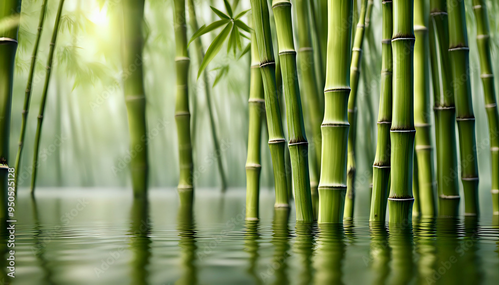 Poster bamboo forest background