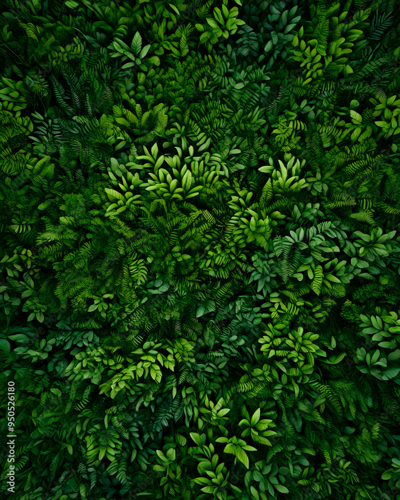 Sticker green leaves background