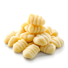 Potato Gnocchi isolated on white background