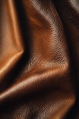 Luxurious Brown Leather Texture. AI generated illustration