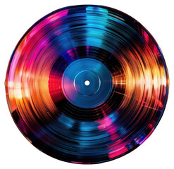 PNG Colorful vinyl record art