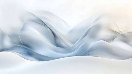 Obraz premium Abstract sign of spa therapy, with soft shapes and flowing lines, evoking a sense of dreamlike heaven on a white-light grey background