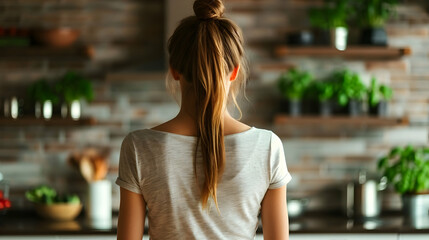 Woman Cooking Homemade Dinner For Friends