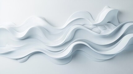 Dreamlike abstract sign for spa relaxation, with gentle waves and calming elements, creating a serene atmosphere on a white-light grey background
