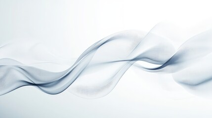 Fototapeta premium Elegant abstract sign for spa relaxation, with soft curves and dreamlike elements, set against a dynamic white-light grey background -
