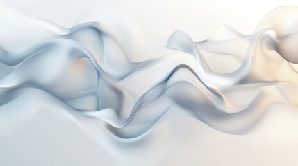 Obraz premium Serene abstract symbol for relaxation therapy, featuring soft shapes and a dreamlike feel, set against a dynamic white-light grey background