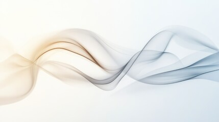Obraz premium Soothing abstract symbol for spa therapy, with gentle lines and flowing shapes, creating a dreamlike atmosphere on a white-light grey background