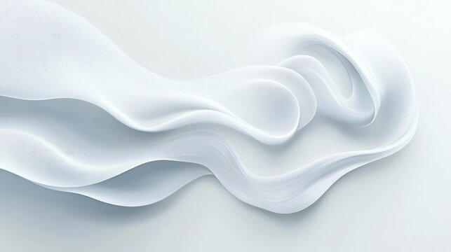 Soothing abstract sign for spa relaxation, featuring gentle curves and serene elements, set against a dreamlike white-light grey background