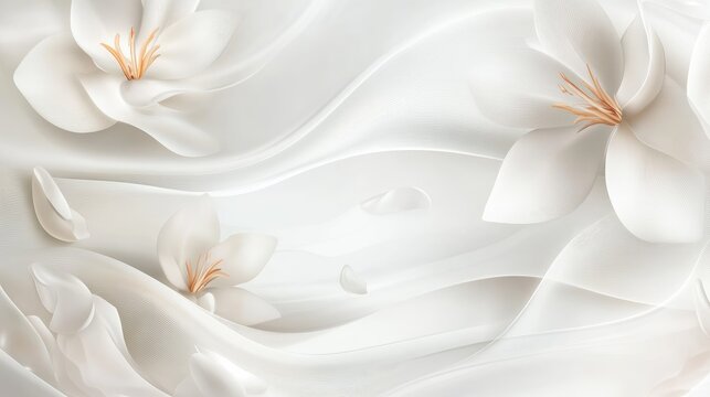 Soothing abstract sign for spa relaxation, featuring gentle curves and serene elements, set against a dreamlike white-light grey background