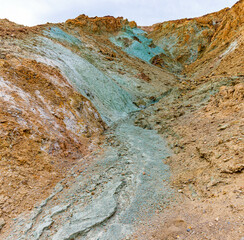 Painted Mountains of Artist's Palette, Artist Palettes Drive,  Death Valley National Park, California, USA