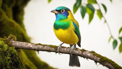 Obraz premium Cute Beeeater colorful bird sitting on the tree branch.generate ai.