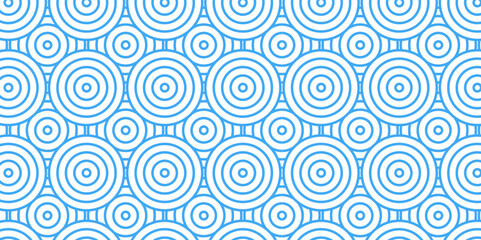 Seamless pattern with circles wave spiral swirl overlapping creative fabric style textile repeat texture background.