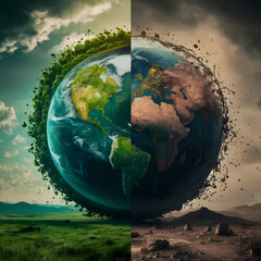 Fototapeta premium earth in the sun