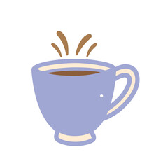 Cup of coffee icon.Colored signs for design logo, visit card, etc. Single high-quality food symbol for web design or mobile app. Cup outline pictogram.