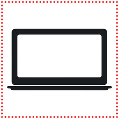 Elegant and Simple Laptop Silhouette Vector for Tech Presentations