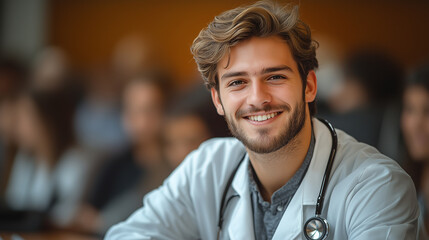 Obraz premium Doctor, Group of medical professional clapping and celebrating teamwork support for healthcare achievement or goal at the hospital.