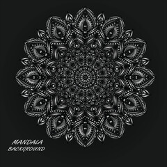 Mandala  design Circular pattern in form of mandala for Henna, Mehndi, tattoo, decoration. Decorative frame ornament in ethnic oriental style. Coloring book page.