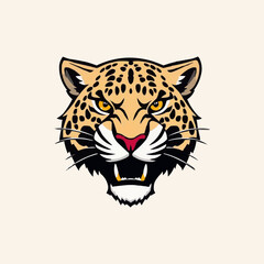 Vector Leopard Head mascot Logo.