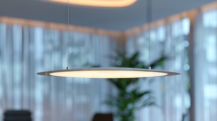 large White ceiling light hanging 